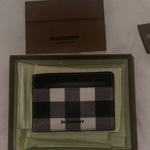 Burberry Kier Corner Card-case Monochrome Check